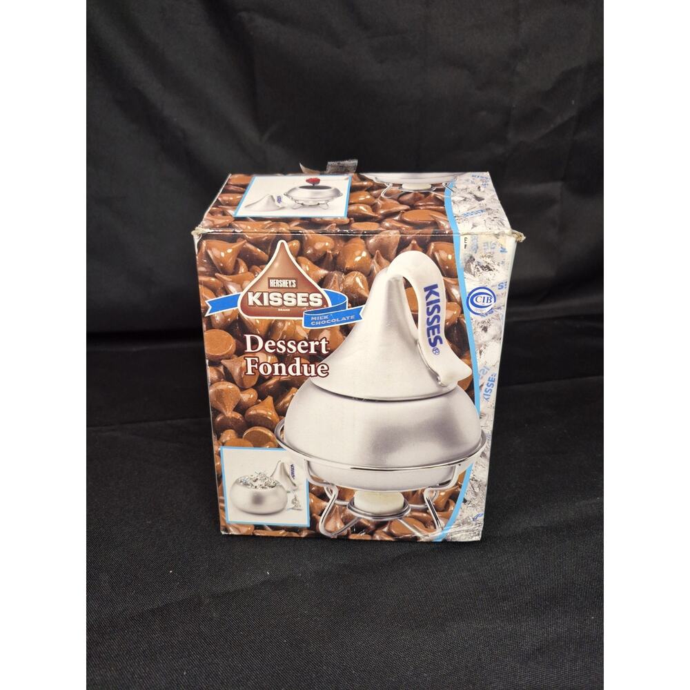 Hershey's Kisses Dessert Fondue Silver Open Box Only Used Once.